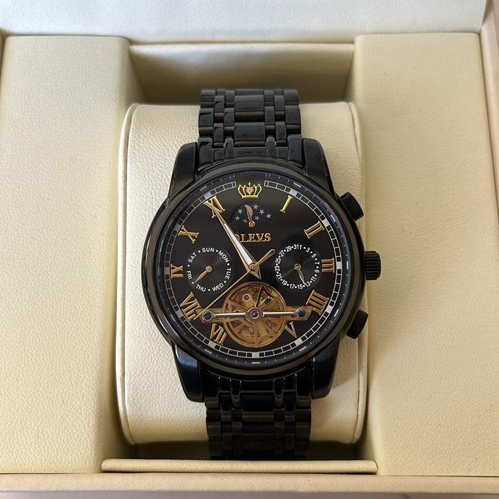 Black Olevs watch